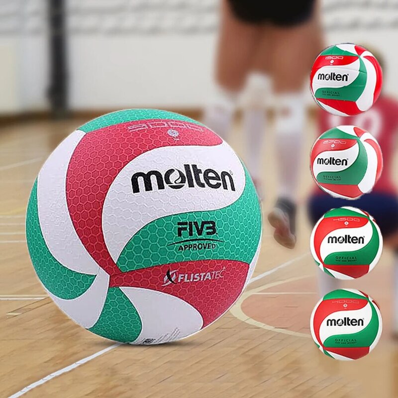 Molten V5M5000 Volleyball Professional Standard Size 5 PU Soft Beach Ball for Adult and Teenager Competition Training