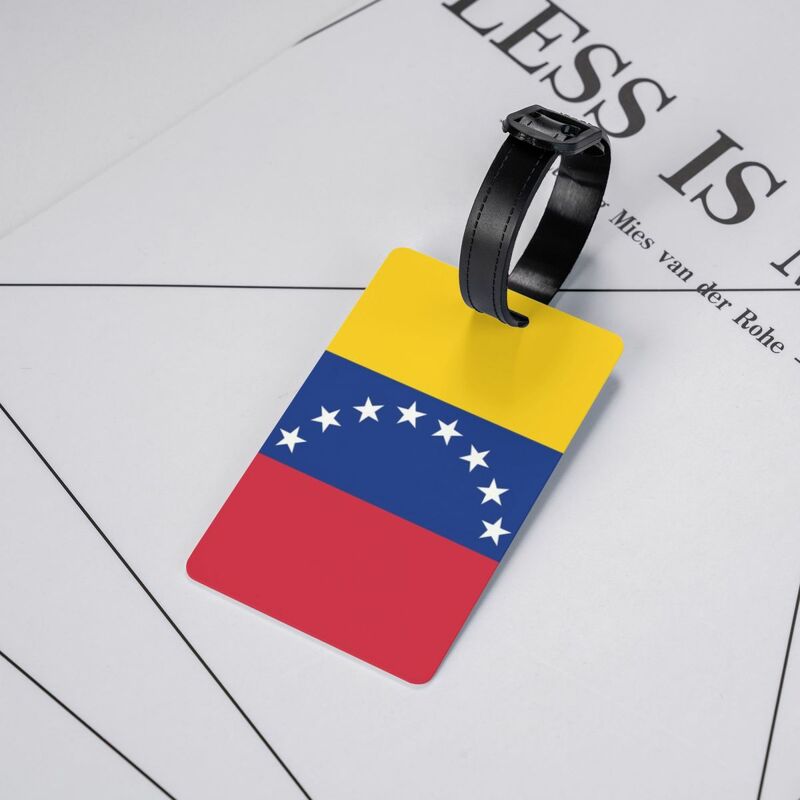 Etiquetas de bagagem personalizadas para bagagem, Privacy Cover, ID Card Nome, Bandeira da Venezuela