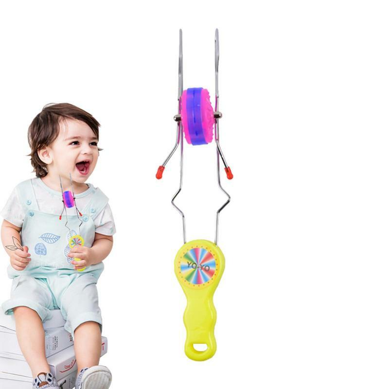 Rueda giratoria de juguete para niños, giroscopio de iluminación Retro, giratoria, rayo yo-yo