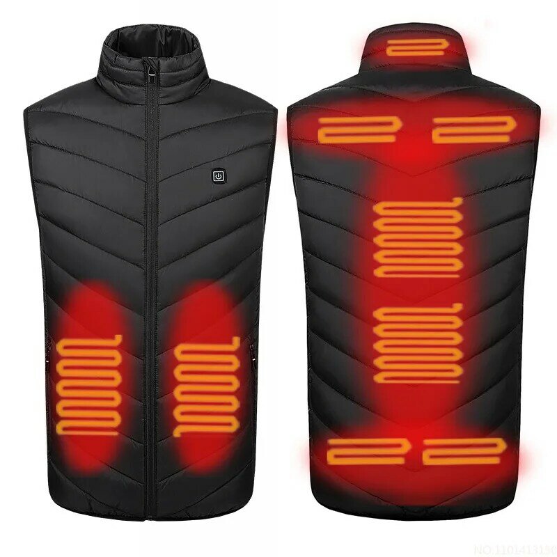 Chaqueta térmica para hombre y mujer, abrigo inteligente con calefacción eléctrica, USB, 21 piezas, a la moda, talla grande
