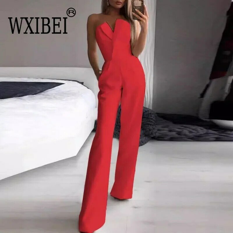 WXIBEI Women Jumpsuit Print Ombre High Slit Mesh Evening Dress Women Long Slim Floor Length Dress High Waist Party O Neck 03A052