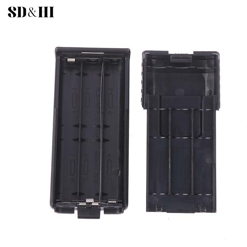 Caja de batería 5R para walkie-talkie, carcasa extendida negra para UV5RE, 5RA, TYT, TH-F8, UVF9