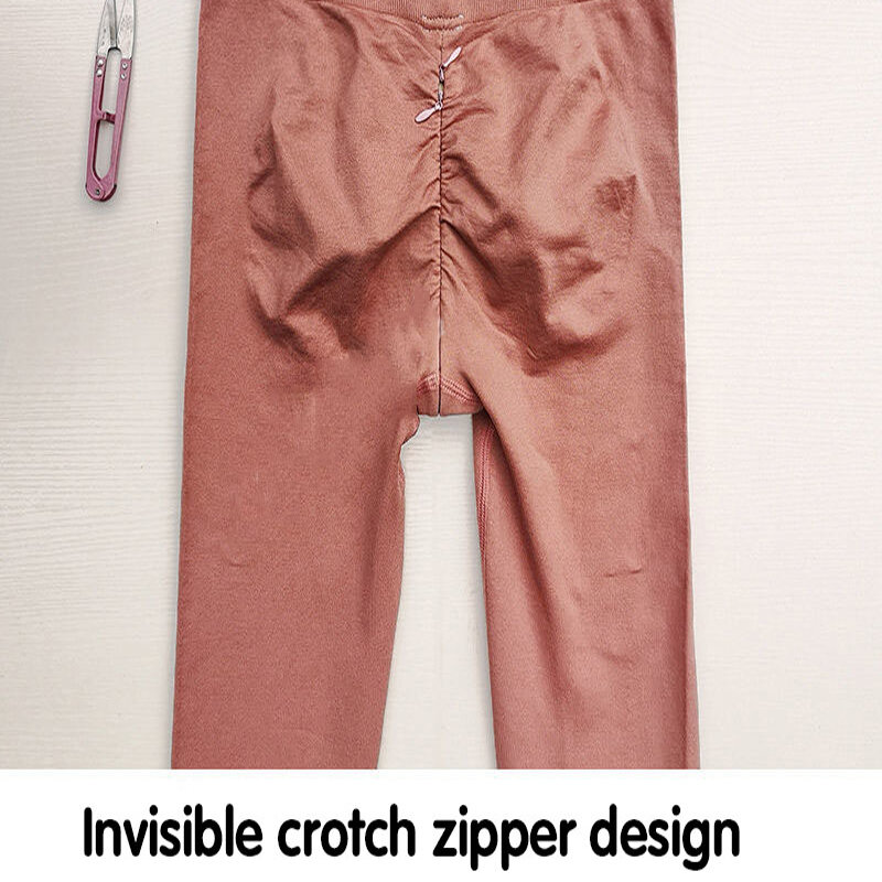 New Invisible Zipper Open crotch Pants Peach Hip Yoga Pants Women's High Waist Leggings Tights Sexy Outdoor Fitness Sex Trousers