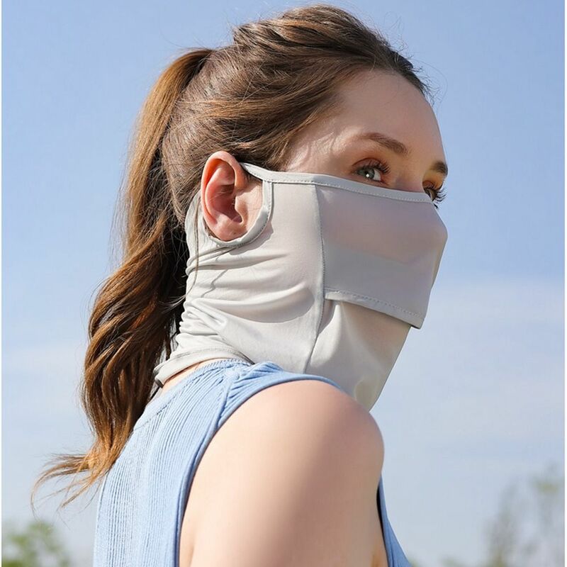 Foulards de protection UV pour femmes, masque de glace de golf, couverture ronde du cou, écharpe de protection solaire, document solide, été