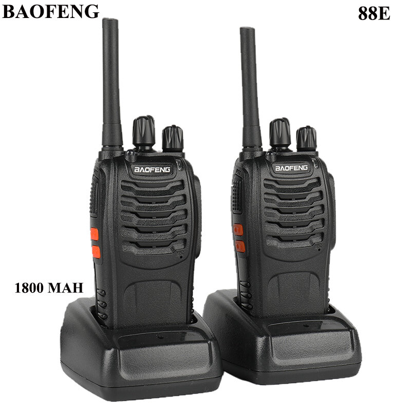 Baofeng-walkie-talkie BF-88E Pmr,長距離会話チャネル,16 KHz,ヨーロピアン充電器とヘッドセット付きラジオ