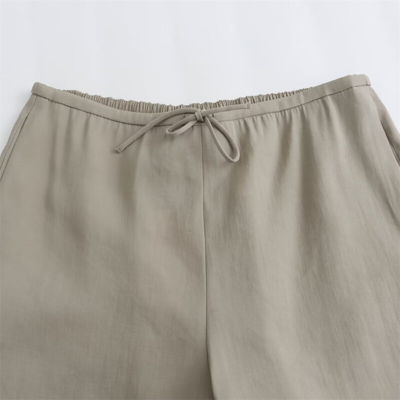 Taop & Za 2024 wiosenny nowy produkt moda damska i wypoczynek minimalistyczny płaszcz z podwójną klapką w stylu piżamy zestaw spodni