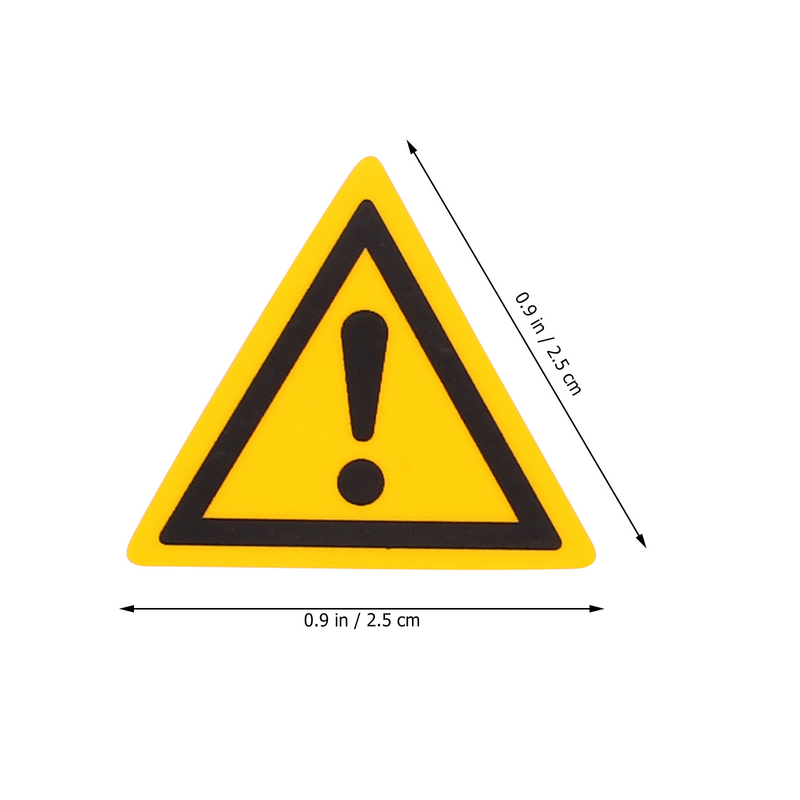 5 Pcs Danger Exclamation Mark Warning Symbol Sign Yellow Triangle Caution Emergency Stickers Self Adhesive for