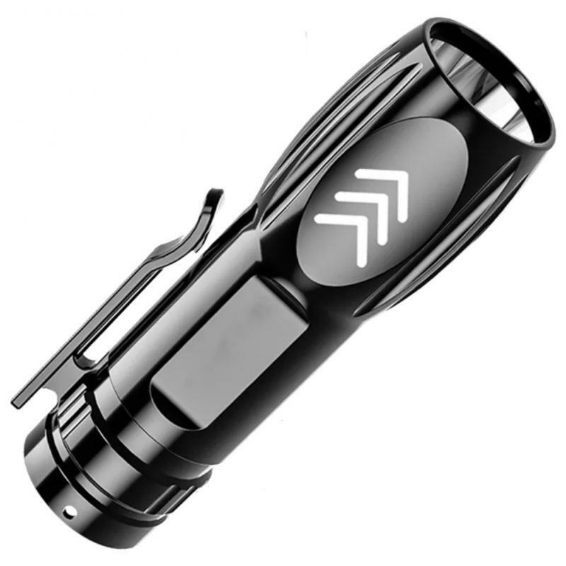 Taschenlampe führte im Freien Haushalt LED Taschenlampen Mini USB-Aufladung wiederauf ladbare Batterie tragbare taktische Taschenlampe