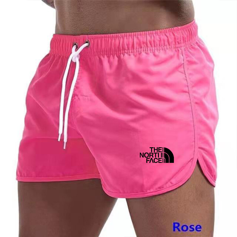 Men's three-point swimming shorts, casual sports shorts, beach fashion, popular summer trend in 2024