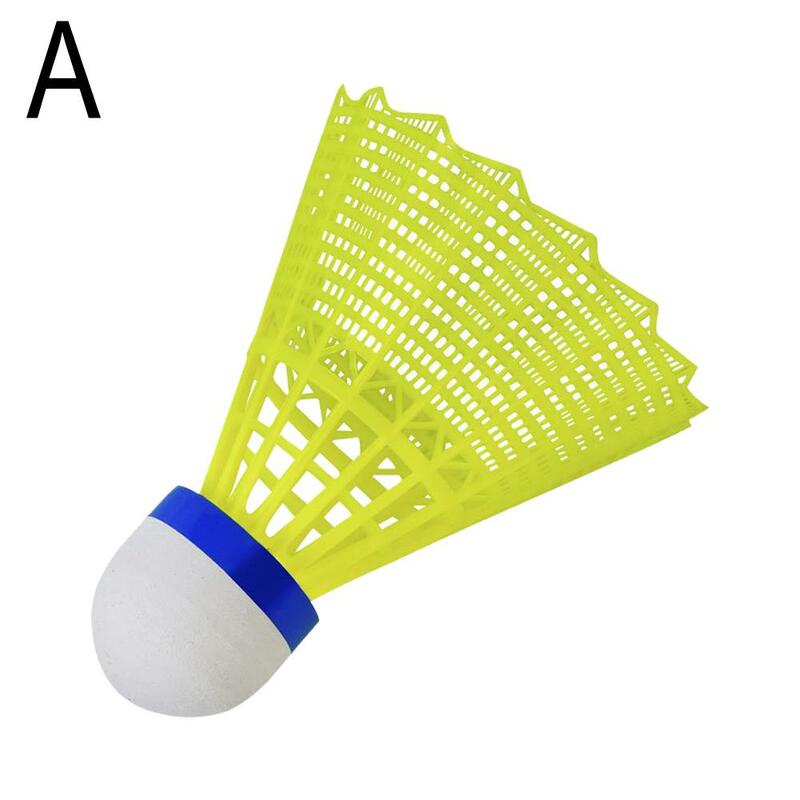 Nylon badminton ball z1l0, acessórios de treinamento leve, feitos de plástico, para esportes ao ar livre, cortiça, 1 pc