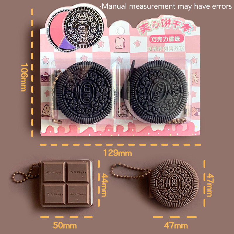 2Pcs Creative Fashion Cookie Chocolate Notebook Portable Notepad Funny Cute School Supply Students Stationery Pocket Notebook