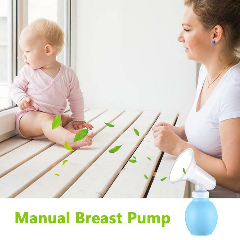 Pompe d'allaitement manuelle en silicone pour bébés, pompe d'aspiration pour lait et seins HI, outil d'allaitement