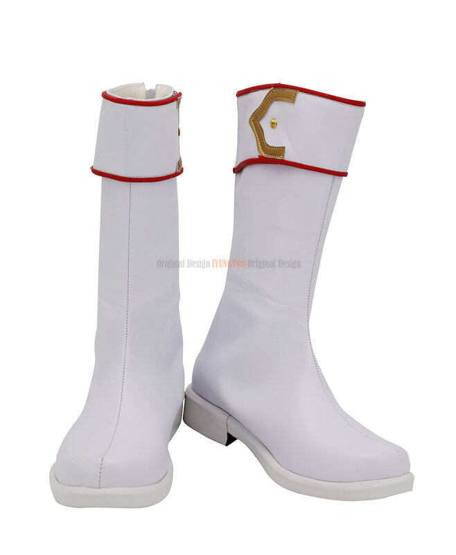 Syaoran-Botas de Cosplay para niños y niñas, zapatos blancos personalizados, Sakura Cardcaptor Syaoran Li