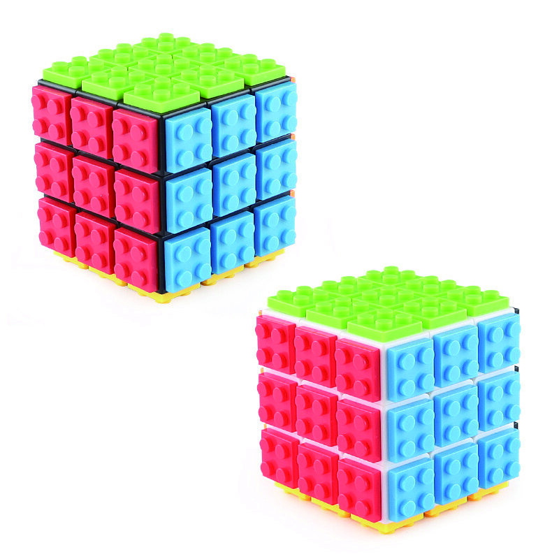 Building Blocks Cube Puzzle Decompression Fidget Toy Magic Cube Intelligence Puzzle assemblato giocattolo educativo per regalo per bambini