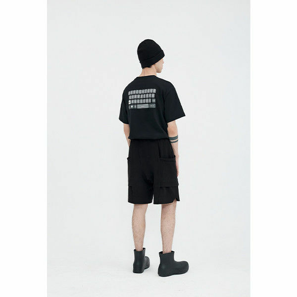 Camiseta estampada com teclado coreano personalizada masculina e feminina, marca solta simples na moda, tops de casal plus size, moda rua Y2K, na moda