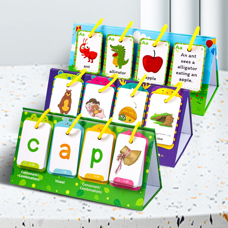 Quebra-cabeça para crianças, formas de cores inglesas, letras, números, interação pai-filho, cartão tridimensional, brinquedos cognitivos