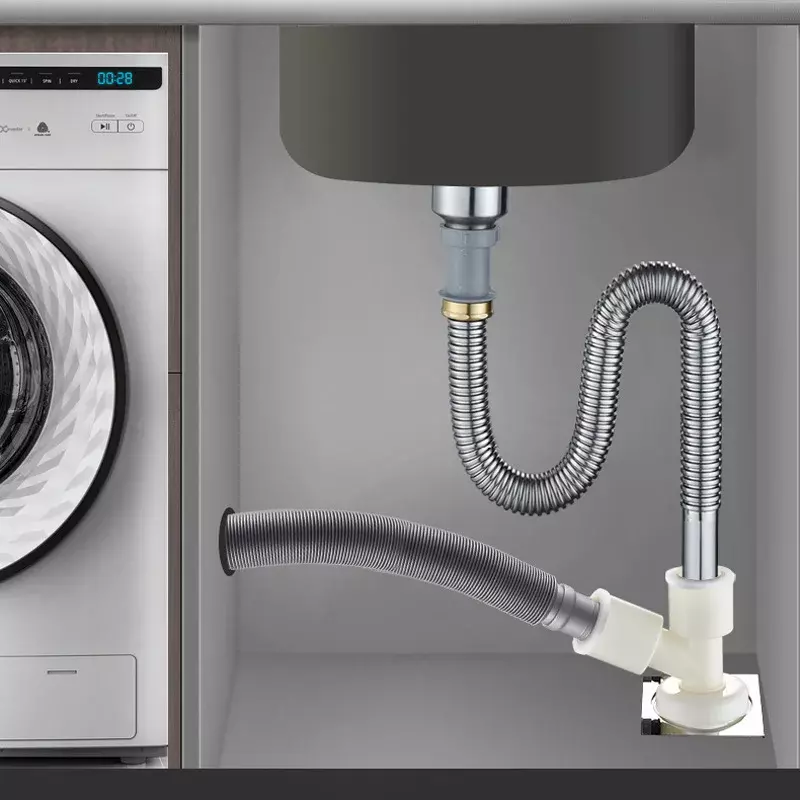 Дренажное соединение для стиральной машины, канализационная труба, анти-Обратный двойной интерфейс, двухцелевая крышка, дренажная труба, тройник, два в одном, предотвращение запаха