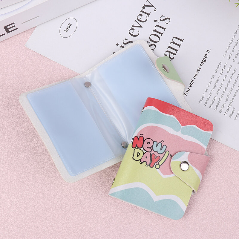 1Pc Cartoon Card Bags Casual Cute ID porta carte di credito Creative Color Card Case Bank Card Cover Multi Card slot portafoglio