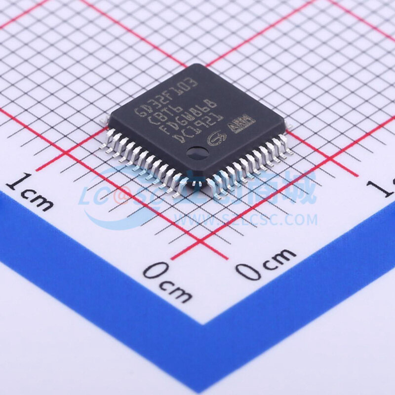 Microcontrolador original GD, GD32 GD32F GD32F103 GD32F103CBT6 LQFP-48, MCU MPU e SOC, CPU em estoque, 100% novo