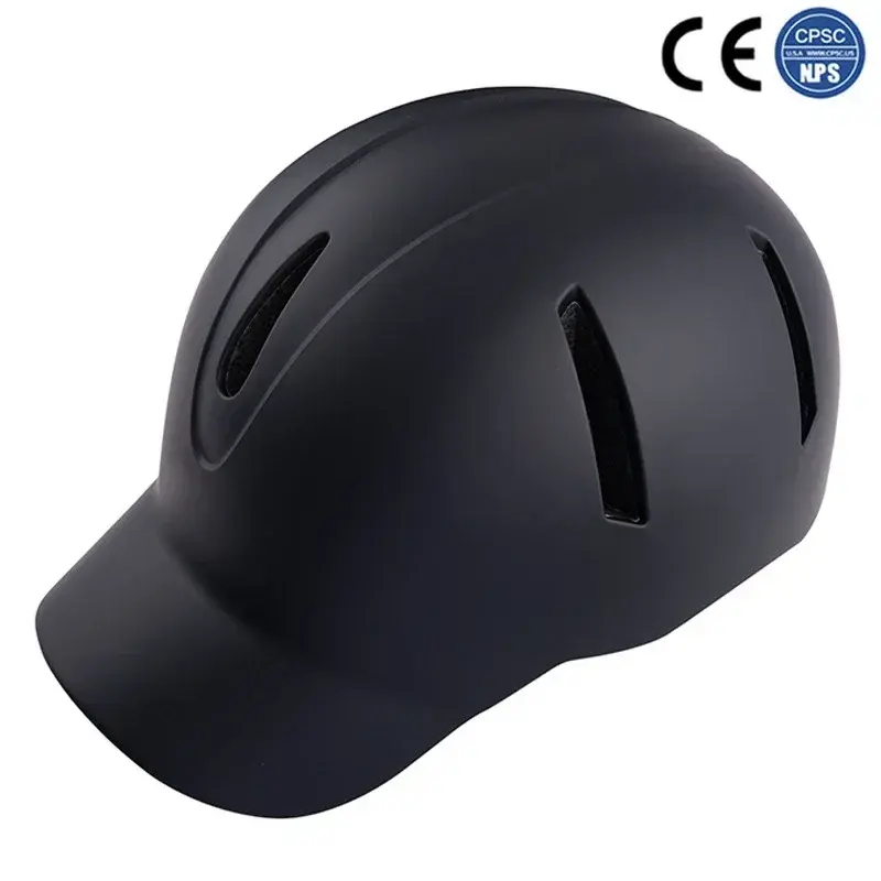 유니섹스 야구 모자 스타일 오토바이 헬멧, 라이딩 스케이트보드 롤러 스케이트 야외 스포츠 헬멧, S-V 로고 포함