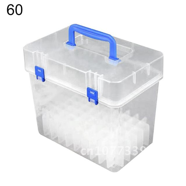 Transparent Marker Pens Storage Box Container Art Craft Tray Office Desk Organizor Home School Students Study Supply