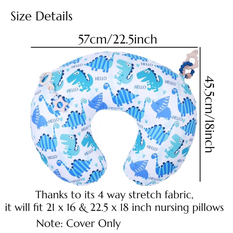 Nursing Pillowcase Pillow Slipcover Elastic Detachable Nursing Pillow Sleeve