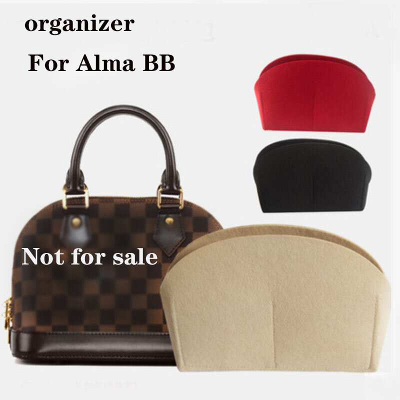 Fits For Alma BB Insert Bags Organizer Makeup Handbag Organizer Travel Inner Purse Portable Cosmetic base shaper Shell organizer
