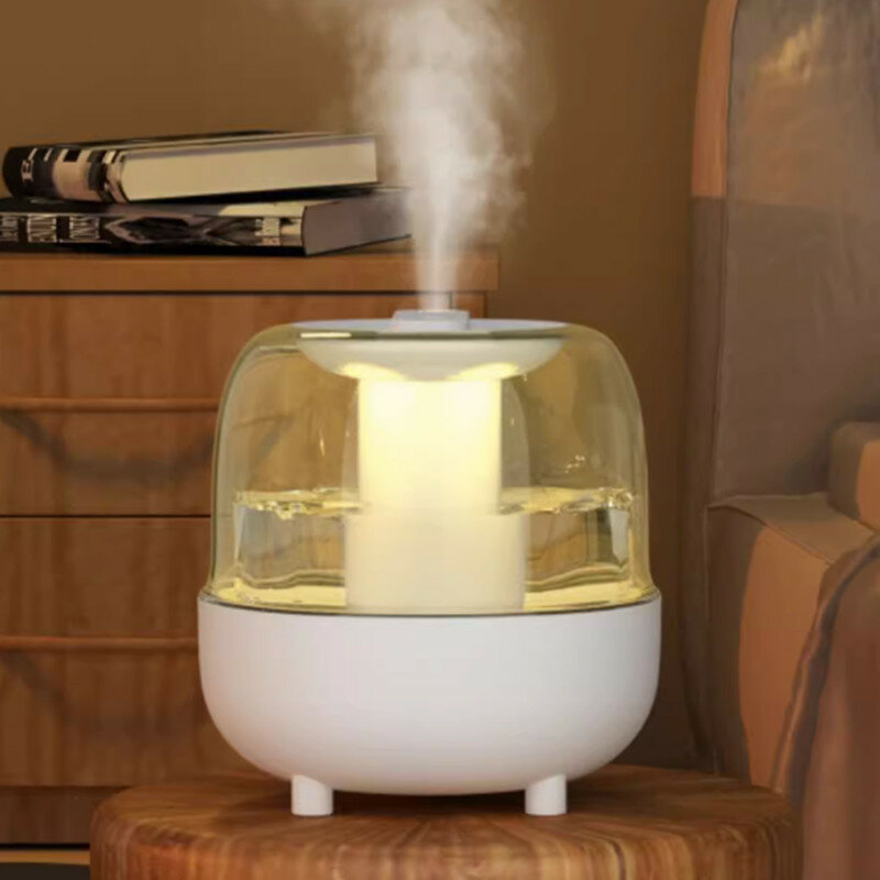 4L Double Spray Rice Humidifier Household Quiet Bedroom Heavy Fog Office Desktop Aromatherapy Air Purification Small Office