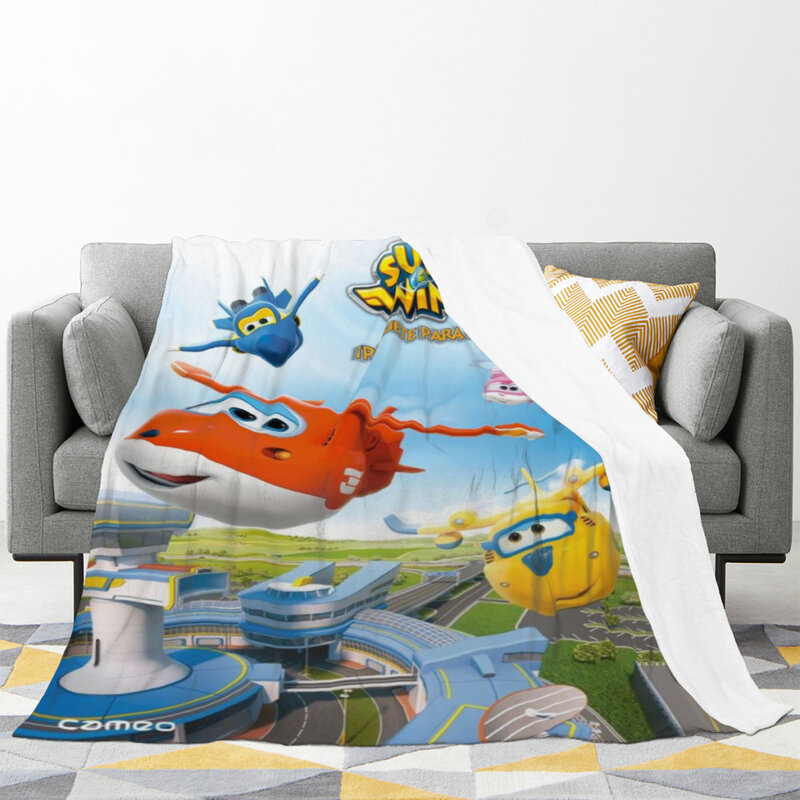 Super Wings Comfortable Blanket Fluffy Soft Bedroom Decor Sofa Blankets Comforter Home and Decoration