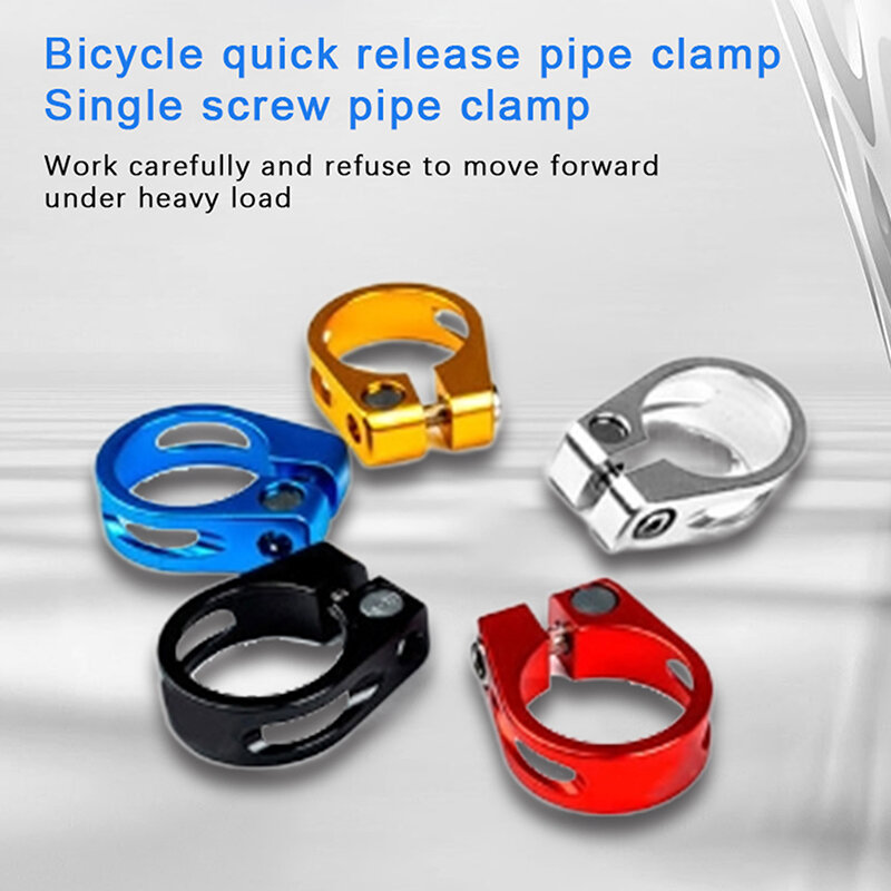 Mountain Bike Seat Pipe Clamp 31.8 34.9 Screw Hollow Bicycle Seat Pipe Clamp Aluminum Alloy