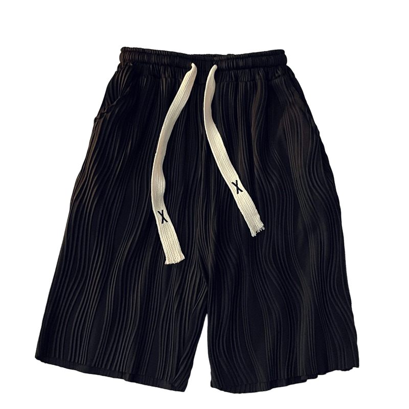 2024 New Summer Shorts Men Cotton Drawstring Harajuku Loose Sweatshorts Male Casual Drawstring Short Trousers Streetwear E202
