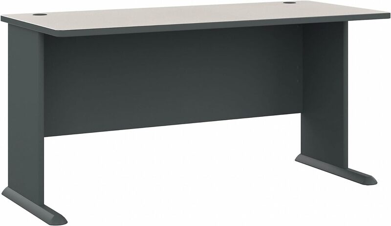 Bush Business Furniture Series A Computer Desk, Large Office Table for Home or Professional Workspace, 60W Slate