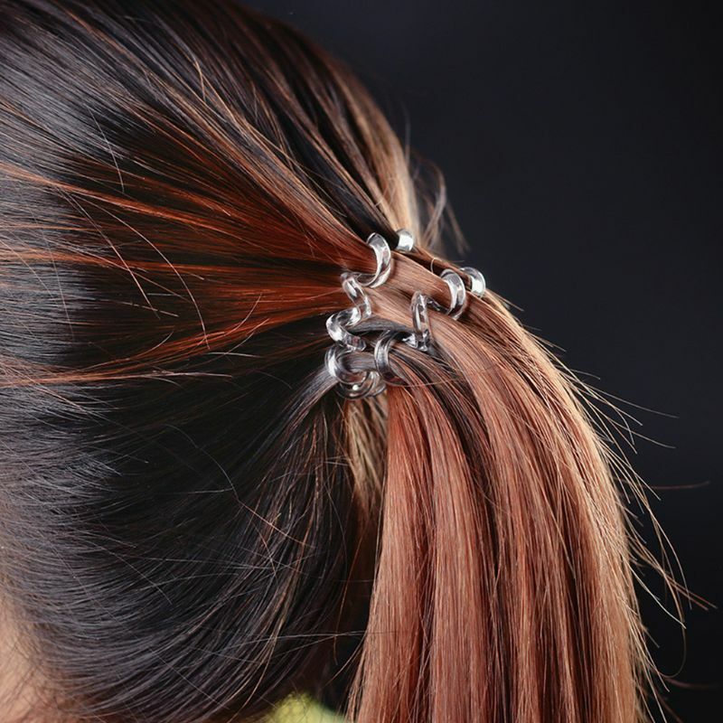 Neue beliebte bonbonfarbene transparente Haarbekleidung Telefon-Drahtseil-Haarstreifen-Dropship