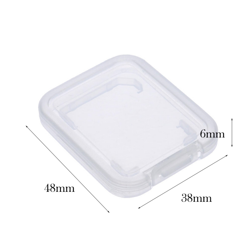 10Pcs Transparant Standaard Sd Sdhc Memory Card Case Houder Box Opbergdozen Nieuwe Individuele Geheugenkaart Clear Pc Case groothandel