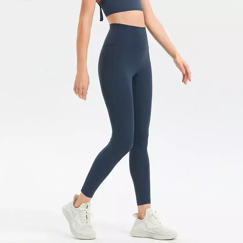 Pantalones de yoga ajustados de cintura alta para mujer, mallas de fitness para correr, pantalones de chándal de abdomen de cintura alta