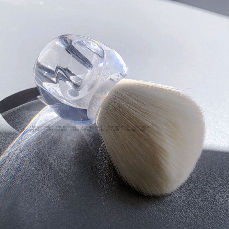 Cogumelo Crystal Nail Brush, Tinta Transparente, Gel Poeira, Escovas de limpeza, Maquiagem, Nail Art, Ferramentas de Manicure