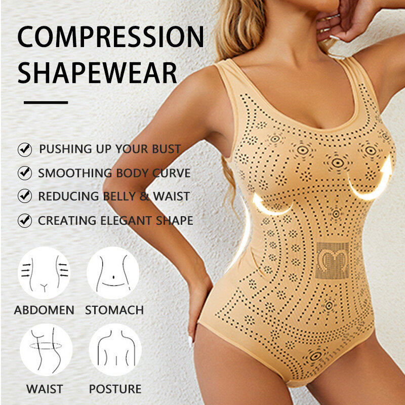 Flarixa Plus Size Shape wear für Frauen Bodysuit mit offenem Schritt bedruckte Unterwäsche nach der Geburt nahtloses Body Shaper Korsett 5xl