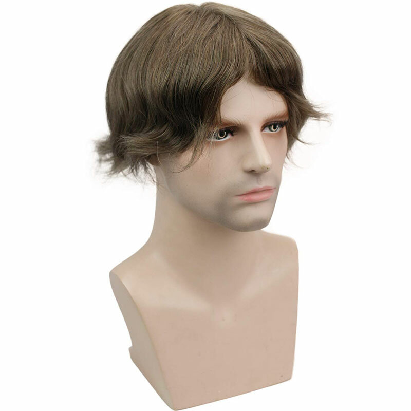 System Hairpiece For Men Hair Replacement System French Lace Toupee For Men Natural Lace Mens Toupee Wig Hair Piece Unit for Men
