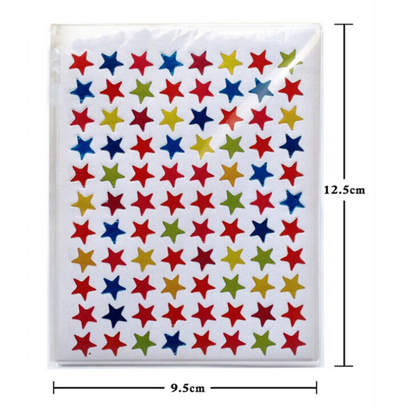 10 fogli/confezione di Mini adesivi per l'asilo per bambini etichetta di lode per insegnanti premio a forma di cuore a stella a cinque punte