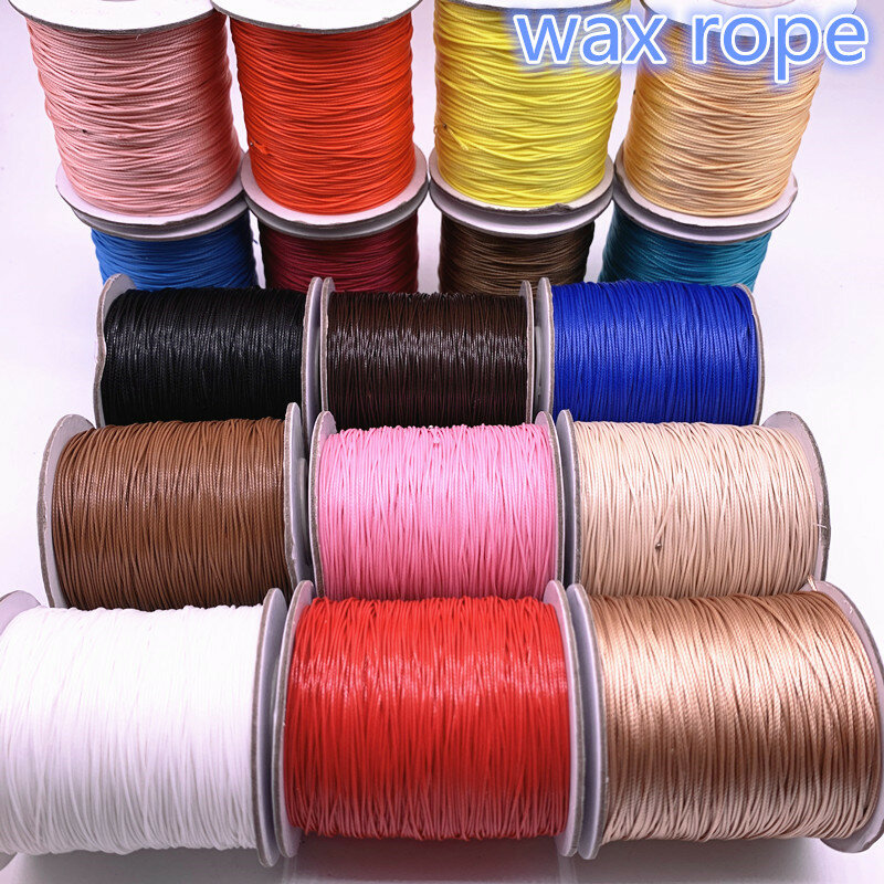 0.5 0.8 1.0 1.5 2.0Mm Wax Cord Wax Thread Cord String Tali Kalung Tali Manik DIY Membuat Perhiasan untuk Gelang