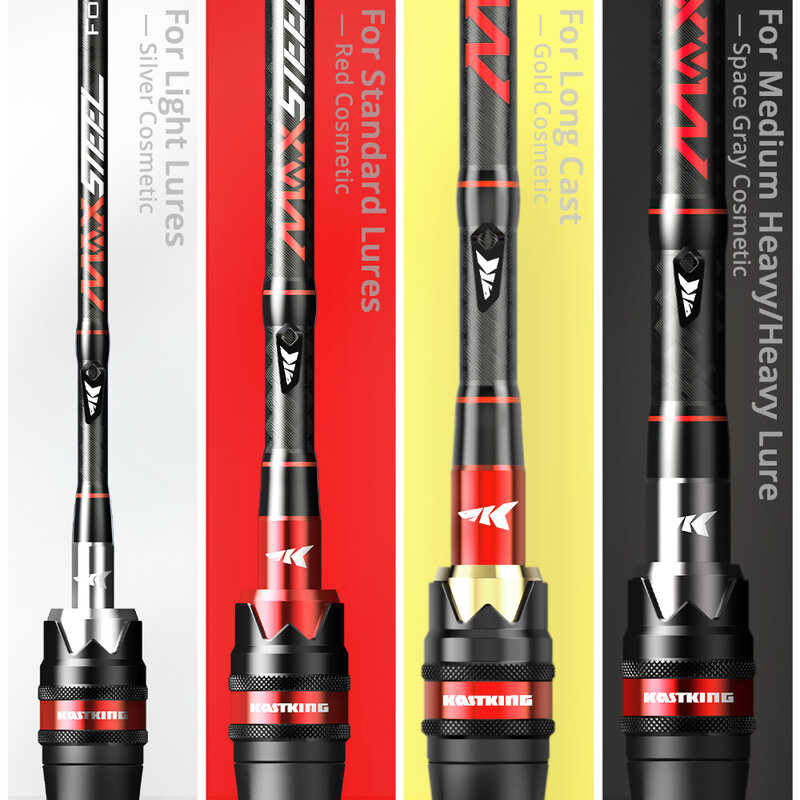 KastKing-Max Aço Vara De Pesca, Carbono, Spinning, Fundição, Baitcasting Rod, Baixo, Pike, 1,80 m, 2,13 m, 2,28 m, 2,4 m