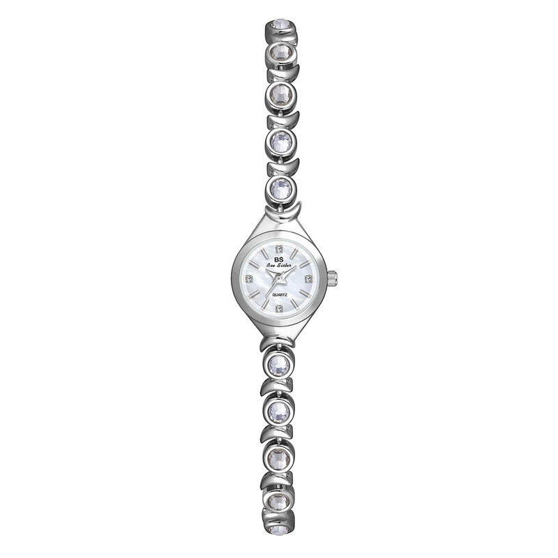 여성용 럭셔리 우아한 손목 시계, 방수 스테인레스 스틸 시계, 원피스 다이아몬드 쿼츠 시계