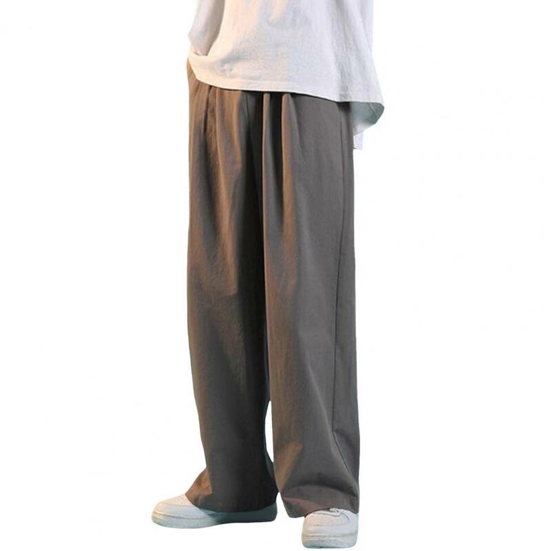 Pantalon de Survêtement à Jambes Larges pour Homme, Vêtement Décontracté, Taille artificiel astique, Entrejambe Profond, dehors