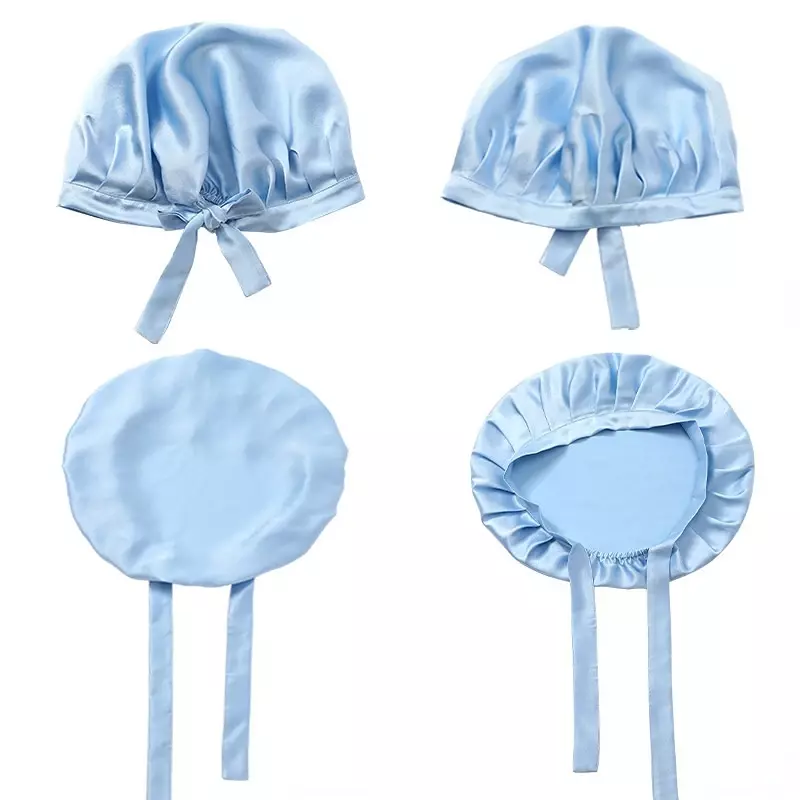 100% Sutra Topi untuk Wanita Sutra Murbei Sorban untuk Rambut Tidur Malam Topi Rambut Rontok Tidur Alami Sutra Murni Bungkus Rambut Headwrap