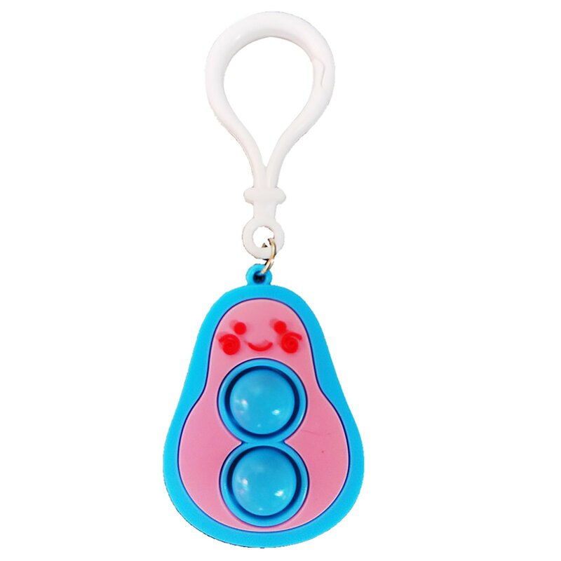 Миниатюрная игрушка-антистресс, простой пузырьковый сенсорный брелок-игрушка, силиконовая Радужная игрушка для снятия стресса, ручной фиджет