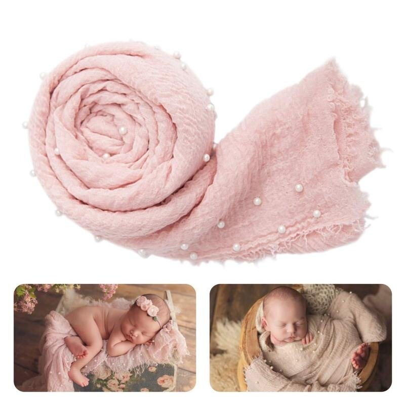 生まれたばかりの赤ちゃんのための真珠のお土産,写真のアクセサリー,柔らかく伸縮性のある毛布