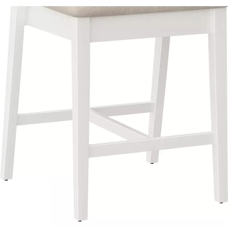 เก้าอี้บาร์เฟอร์นิเจอร์โต๊ะไม้สำหรับแต่งตัวสีขาว