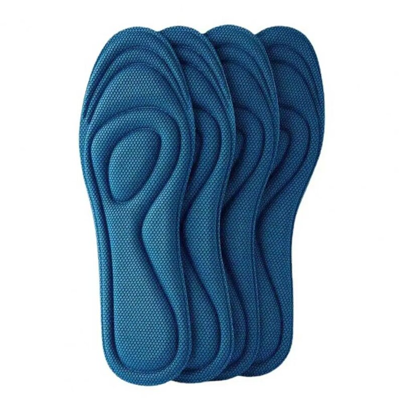 Стельки эластичные для мужчин и женщин, мягкие дышащие, абсорбирующие пот, нанодезодорант, 1 пара, 3D дизайн