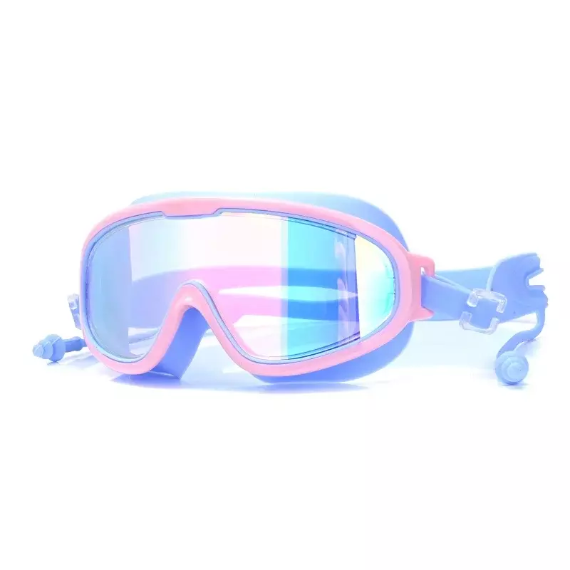 빅 프레임 전문 수영 방수 소프트 실리콘 안경, 김서림 방지 UV 고글, 남녀공용