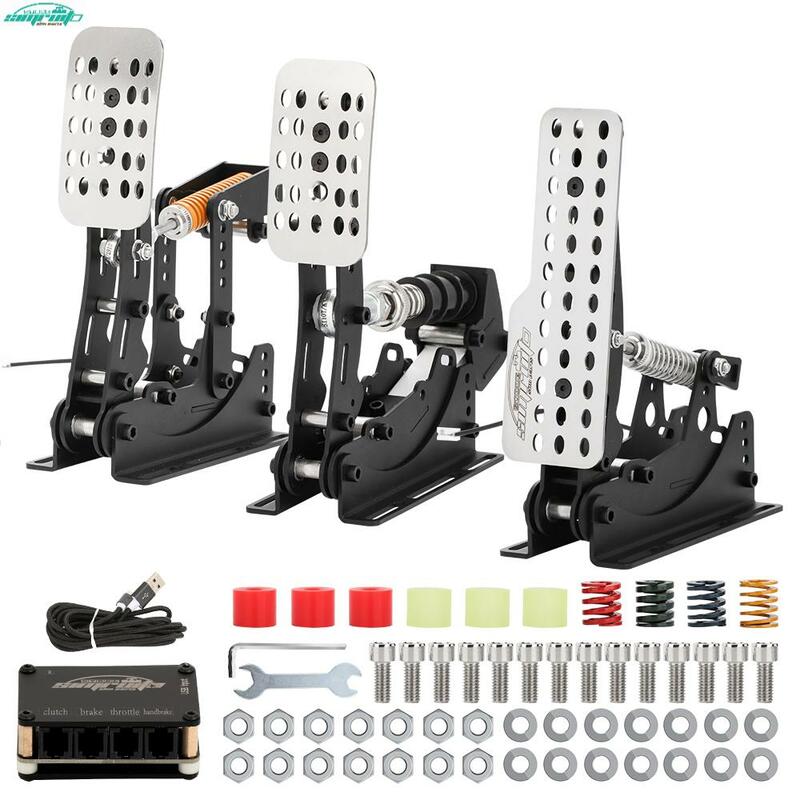 SimRuito Pedals Simulator Cockpit Steering Wheel   Sim Racing Pedals 3mm Stainless steel Load cell Auto Driving Simulator